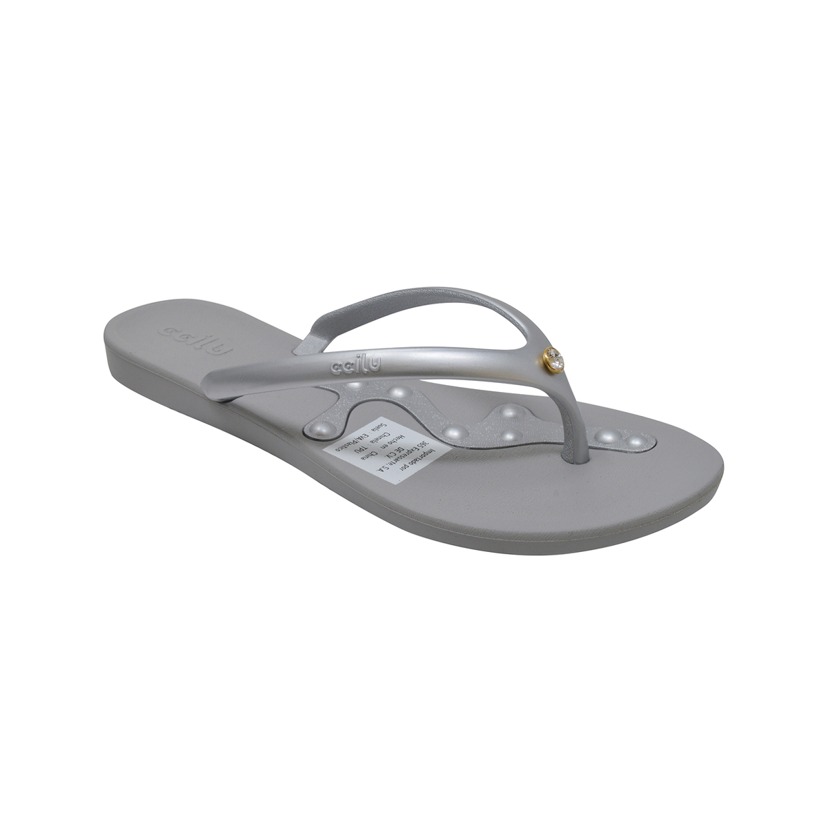 Sandalia gris con Cristal Swarovski - Rovmia
