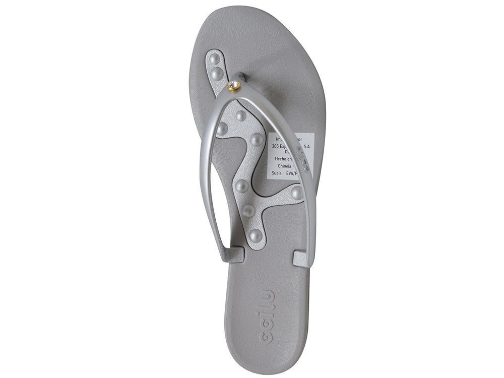 Sandalia gris con Cristal Swarovski - Rovmia