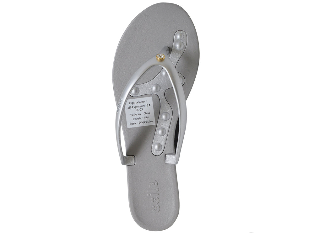 Sandalia gris con Cristal Swarovski - Rovmia