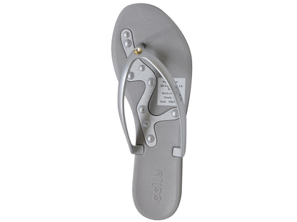 Sandalia gris con Cristal Swarovski - Rovmia